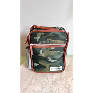 The Foundry Fit & Fresh Unisex Green Brown Camo Thayer Insulated Tote‎ Lunch Bag